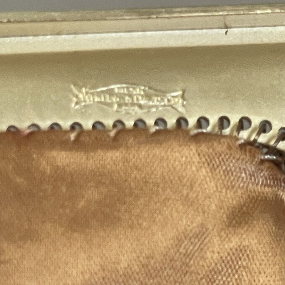 Vintage Whiting & Davis Handbag Purse Cream White Metal Mesh Chain Evening Bag - Picture 13 of 13